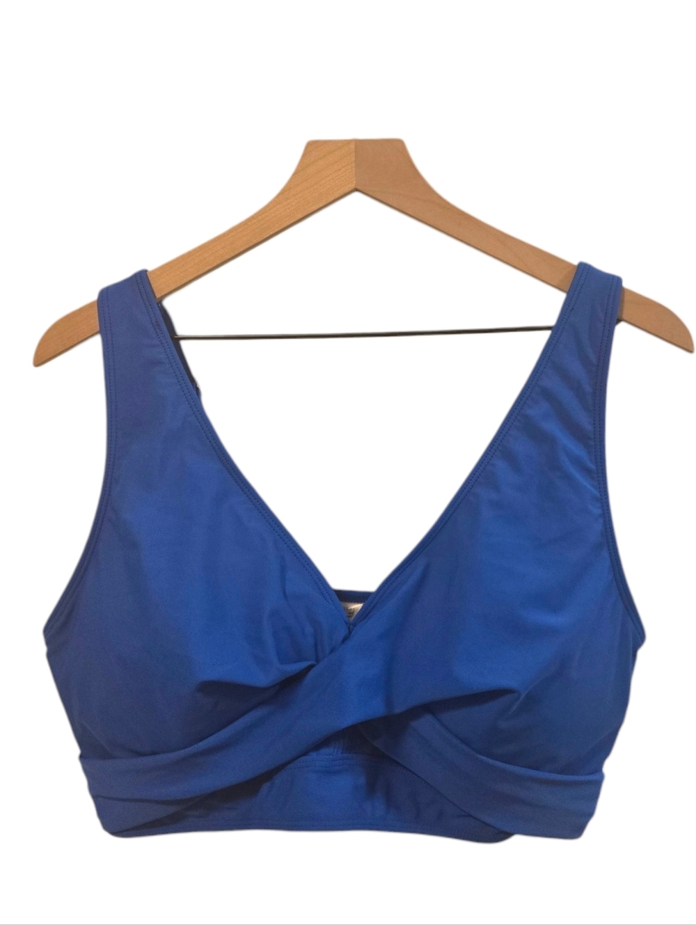 Tempt Me Twist Front Royal Blue Bikini Swim Top 18W - Picture 2 of 7